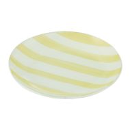 Emporium Small Lulu Glass Plate Yellow Stripe 14.9x14.9x1.7cm