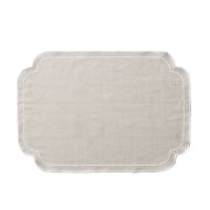 Society Home Chloe Liveable Linen Placemats 4pcs Set Off White 48x33x1cm