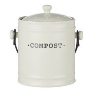 Davis & Waddell Darley Compost Bin 3.5L Cream 22x18.5x24.8cm