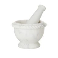 Society Home Margot Marble Mortar & Pestle White 12.8x12.8x10.2cm