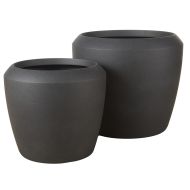 Rogue Vienna Planter 2pcs Set Black 56x56x49cm