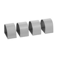 Amalfi Sorrento Napkin Rings Silver 4pcs Set Sliver 3x5x4cm