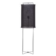 Amalfi Paden Linen Floor Lamp Matte Black 40x40x135cm