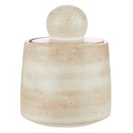 Amalfi Napier Canister Travertine 20x20x26cm