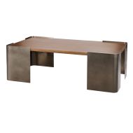 Grand Designs Asher Coffee Table Gunmetal & Walnut 110x60x35cm