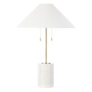 Amalfi Tillie Table Lamp White & Brass 45x45x63cm