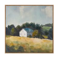 Academy Prairie House Hand Painted Wall Art Multi-Coloured 60x60x3.5cm