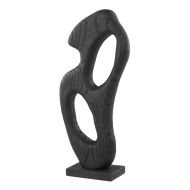 Amalfi Picton Abstract Timber Sculpture Black 19x8x45xm