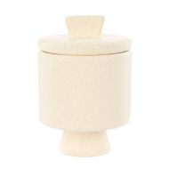 Amalfi Tuva Stoneware Canister Cream 8.5x8.5x12.5cm