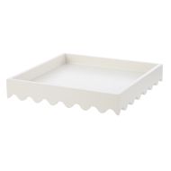 Amalfi Dolly Rectangular Tray Small Cream 30x30x5cm