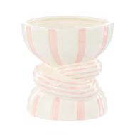 Emporium Lulu Collection Twist Stripe Vase Pink 15.5x15.5x15cm