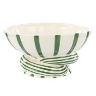 Emporium Lulu Collection Twist Stripe Bowl Green 24x24x12cm