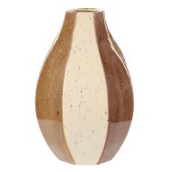 Academy Evie Ceramic Vase Large Brown 18.5x18.5x28.5cm