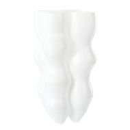 Amalfi Pompom Glass Vase Large White 24x21x40cm