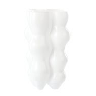 Amalfi Pompom Glass Vase Small White 20x18x31cm