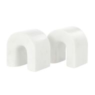 Amalfi Boyd Marble Bookend 2pcs Set White 11.5x7.6x11.5cm