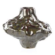 Amalfi Silva Ceramic Vase Small Green 22x21.5x17.5cm