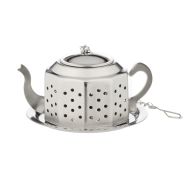 Leaf & Bean Stainless Steel Mini Teapot Tea Strainer Stainless Steel 4x6.2x3.3cm