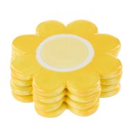 Emporium Posey Flower Coasters 4pcs Set Yellow 11x11x1cm