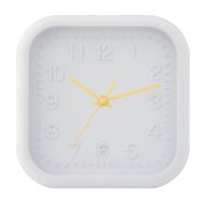 Emporium Nico Mini Wall Clock White & Yellow 20.3x20.3x2.9cm