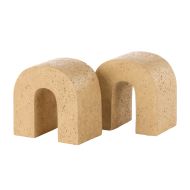 Amalfi Bijou Concrete Bookends 2pcs Set Natural 11.5x7.5x11.5cm