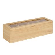 Leaf & Bean Timber Tea Box Small Natural 30x9x9cm