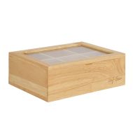 Leaf & Bean Timber Tea Box Large Natural 25x18.5x9cm