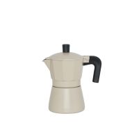 Leaf & Bean Piazza Stovetop Espresso Maker 3 Cups Oat 15x9.5x17cm