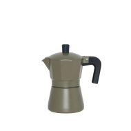 Leaf & Bean Piazza Stovetop Espresso Maker 3 Cups Mid Green 15x9.5x17cm