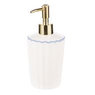 Emporium Bellamy Collection Soap Dispenser White & Blue 8x8x18cm