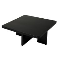 Grand Designs Modern Wooden Coffee Table Black 89x89x39cm