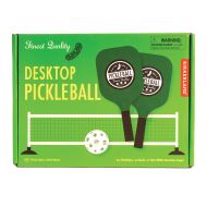 Kikkerland Desktop Pickleball Green - Paddle: 9.1x2.4x20.5cm Net: 61x1cm Ball: 4cm