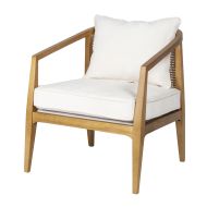 Amalfi Bayamo Arm Chair White & Natural 64x70x73cm