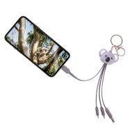 The Australian Collection Koala 5-in-1 Charging Cable CDU 12pcs Grey 5x2.24x15.64cm