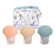 The Australian Collection Shell Travel Bottles Sylvia Harvey Walker Set of 3 CDU 12pcs/3 Assorted 8x7x3.5cm