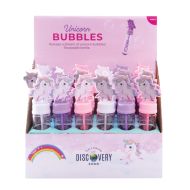 Discovery Zone Unicorn Bubbles CDU 24pcs/3 Assorted 4x2.5x14cm