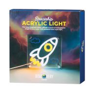 Discovery Zone Acrylic Light - Spaceship Multi-Coloured 15x4.6x15cm