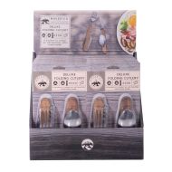 Maverick Folding Cutlery Set Natural & Stainless Steel CDU 12pcs 11x3.4x4.2cm