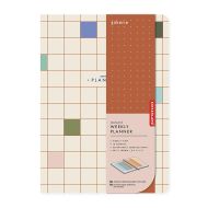 Kikkerland Inkerie Undated Weekly Planner Multi-Coloured 25x1.5x18cm