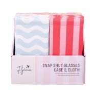 isGift Snap Shut Glasses Case & Cloth- Fly With Me CDU 24pcs/3 Assorted 18x9x0.5cm