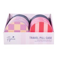 isGift Travel Pill Case - Fly With Me CDU 12pcs/3 Assorted 10x10x4cm