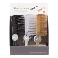 isGift Shower Comb - Glitz & Glam CDU 18pcs/3 Assorted 6.1x0.6x22.7cm