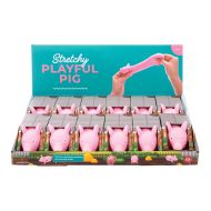 isGift Stretchy Playful Pig (12 Disp) Pink 9.5x4x4.5cm