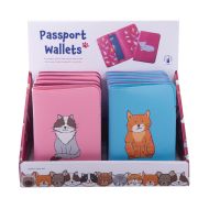The Cat Collective Passport Wallet (4 Asst/16 Disp) Multi-Coloured 14.7x0.5x10cm