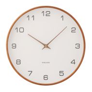 Karlsson Acento Wall Clock White & Walnut 40cm