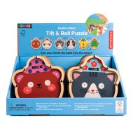 Kikkerland Kidoki Double Sided Tilt & Roll Puzzle CDU 12pcs/6 Assorted 11.5x1.5x12.5cm