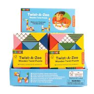 Kikkerland Kidoki Twist-A-Zoo CDU 18pcs Multi-Coloured 38x4x4cm