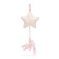 Jellycat Bashful Pink Bunny Musical Pull 6x20x30cm