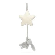 Jellycat Bashful Silver Bunny Musical Pull 6x20x30cm