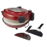 MasterPro The Ultimate Pizza Oven with Window Red & Stainless Steel 36.7x35x16.5cm